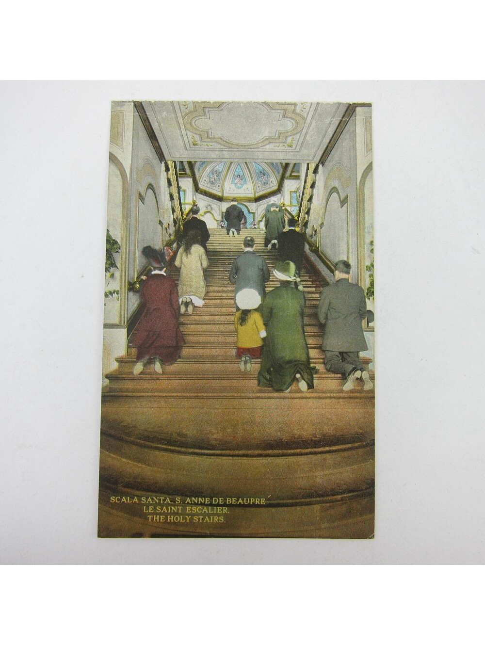 Postcard Quebec Canada Sainte Ste Anne De Beaupre The Holy Stairs Antique Unpost
